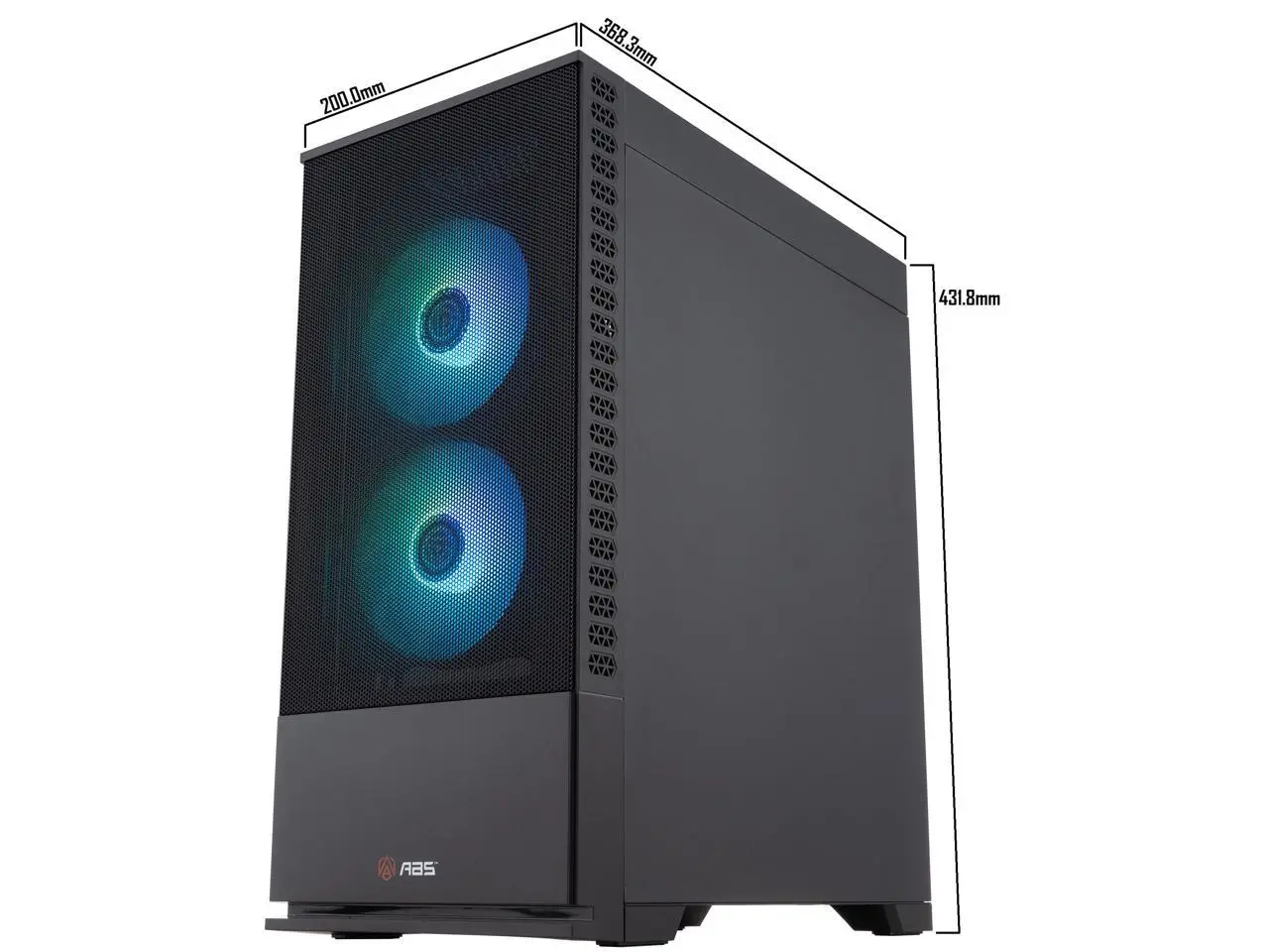 ABS Cyclone Aqua Prebuilt Gaming PC - Windows 11 - Intel Core i5-14400F - GeForce RTX 5060 8GB - DLSS 4 - 32GB DDR4 3200 - 1TB M.2 NVMe SSD