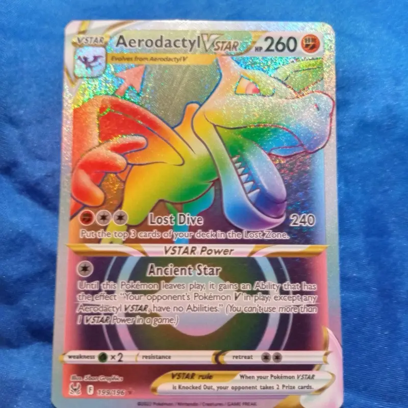 VStar Aerodactyl Foil 2022 - Lost Dive & Ancient Star - 260 HP - 240 Power - Lost Zone Effect - 199/196 Card