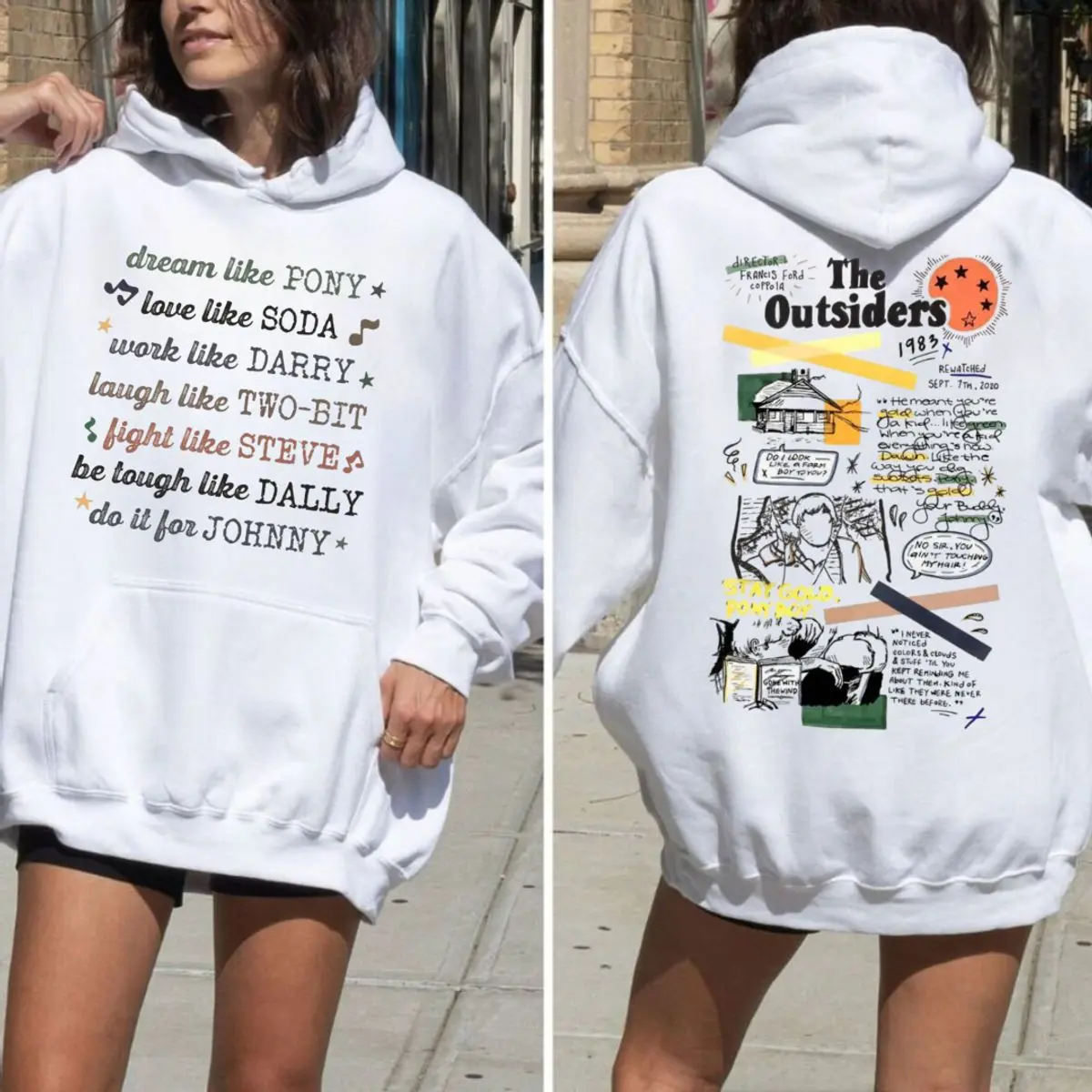 He Meant You're G0ld When You're A Kid Shirt, 2 Side The Outsiders Shirt, Stay G0ld Hoodie, Classic 1980 Movie Sweatshirt, Unisex Sweater Pullover Tee