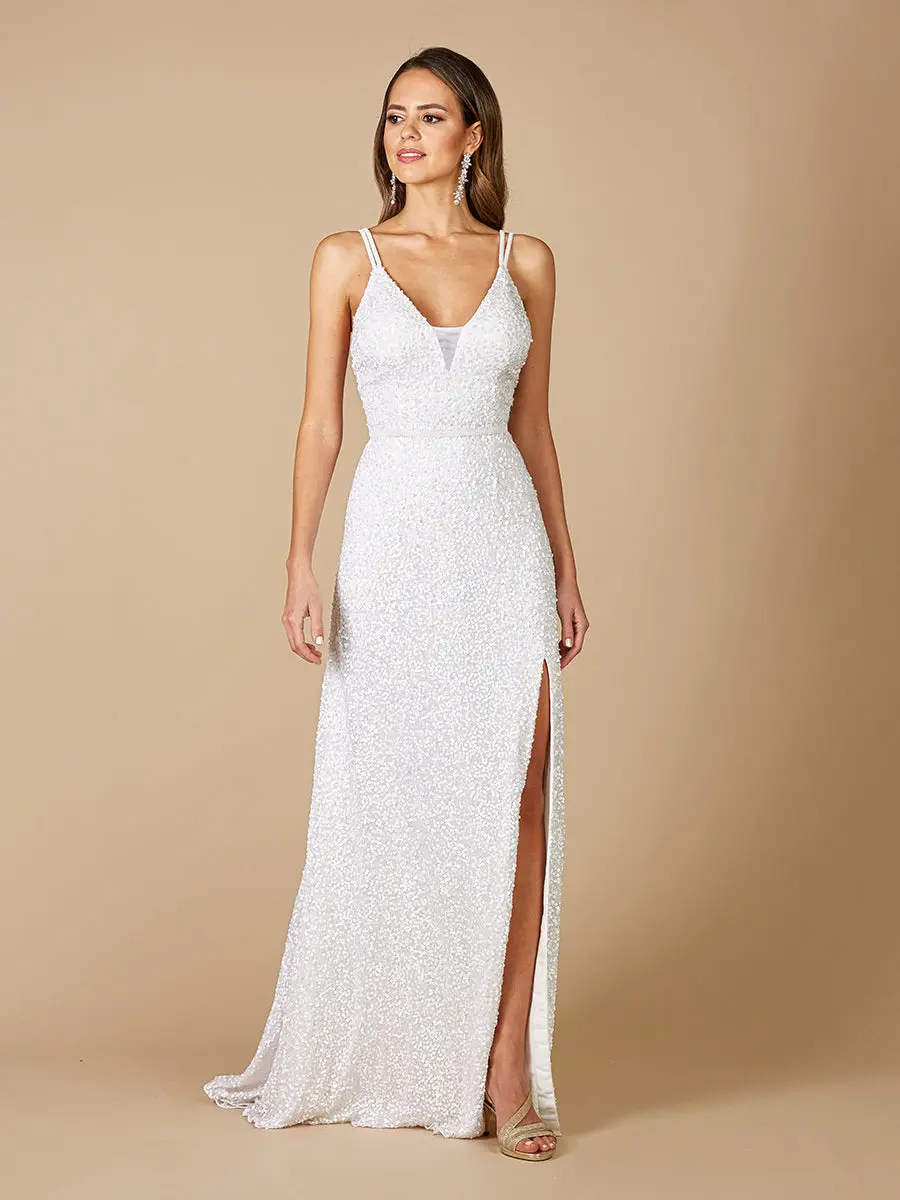 Lara Greenley Sleeveless Beaded Wedding Dress - OUTLET Lara Greenley Sleeveless Beaded Wedding Dress - OUTLET