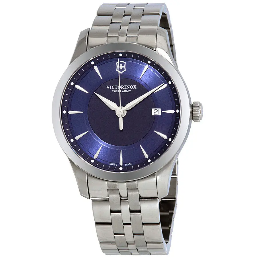 VICTORINOX Alliance Blue Dial Men's Stainless Steel Watch 241802 MSRP $475