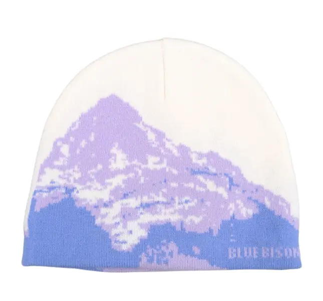 Mountain Peaks Skull Cap Beanie, Purple Mountain Peaks Skull Cap Beanie, Purple