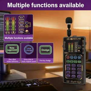 X55 Pro Mini Live Sound Card Portable Audio Interface Mixer Voice Amplifier for Streaming Podcasting TikTok YouTube Gaming