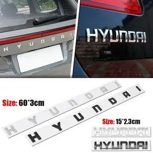 Hyundai Car Trunk Letter Decals for Stylish Customization, Weatherproof and Durable Body Stickers for Tucson, Santa Fe, Sonata, Elantra and Ioniq 5, Easy Application with Strong Adhesive, Car Decoration