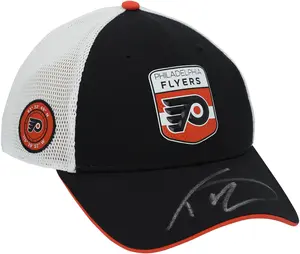 Trevor Zegras Philadelphia Flyers Autographed Draft Fanatics Cap - Fanatics Authentic Certified