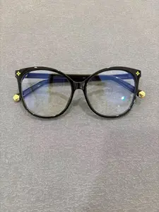 Unisex Fashion Glasses, Square Large Frame with Beautiful Print, Bohemian Style for Selfies, Travel, Party, Driving, Office Use, Fashionable Frames Glasses