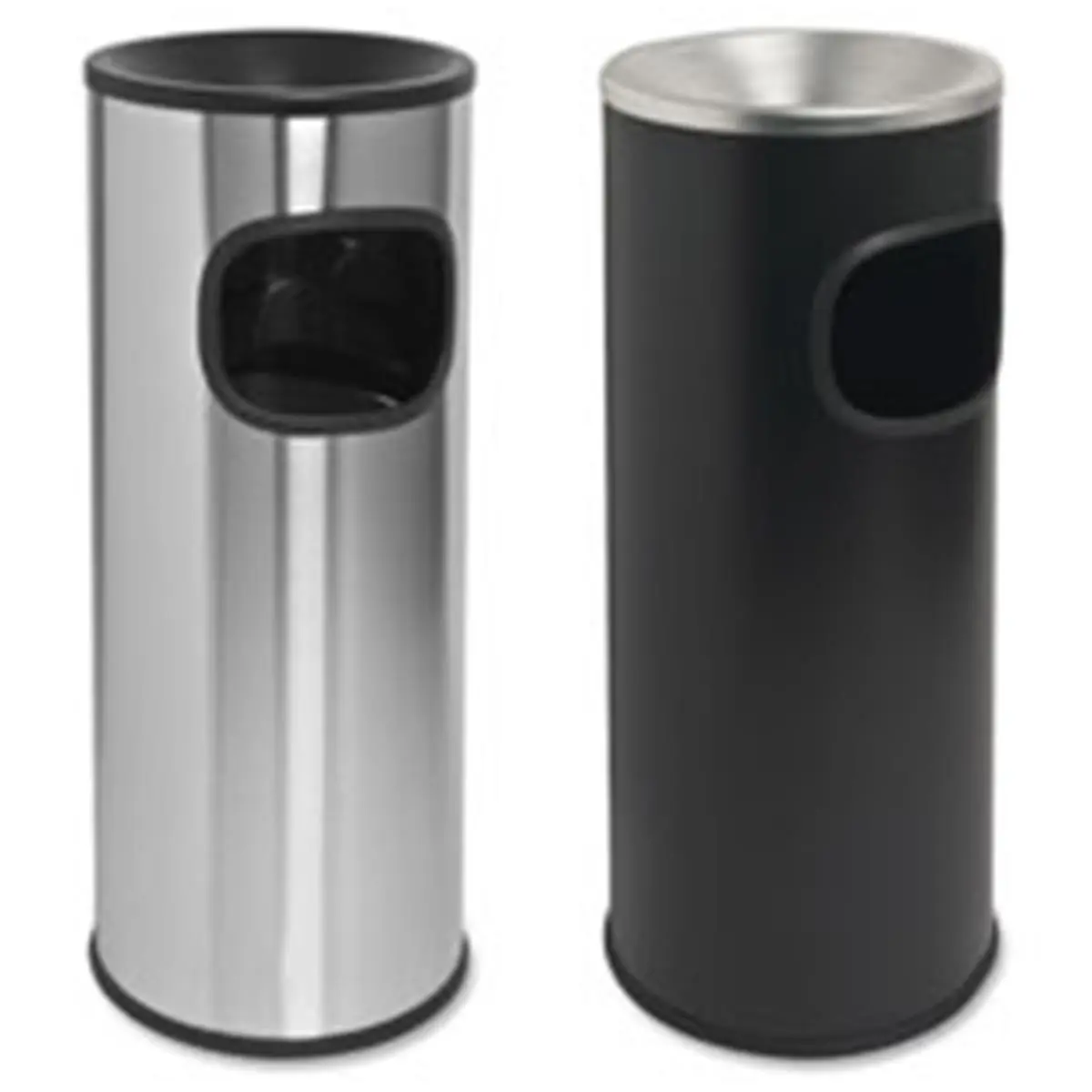 212 MAIN Fire-Safe Aluminum Black Ashtray Receptacle - 3 Gal Capacity, Stainless Steel Accessories, Functional Design, Easy Disposal, Ideal for Smaller Indoor Areas (Genuine Joe GJO58884), Decor