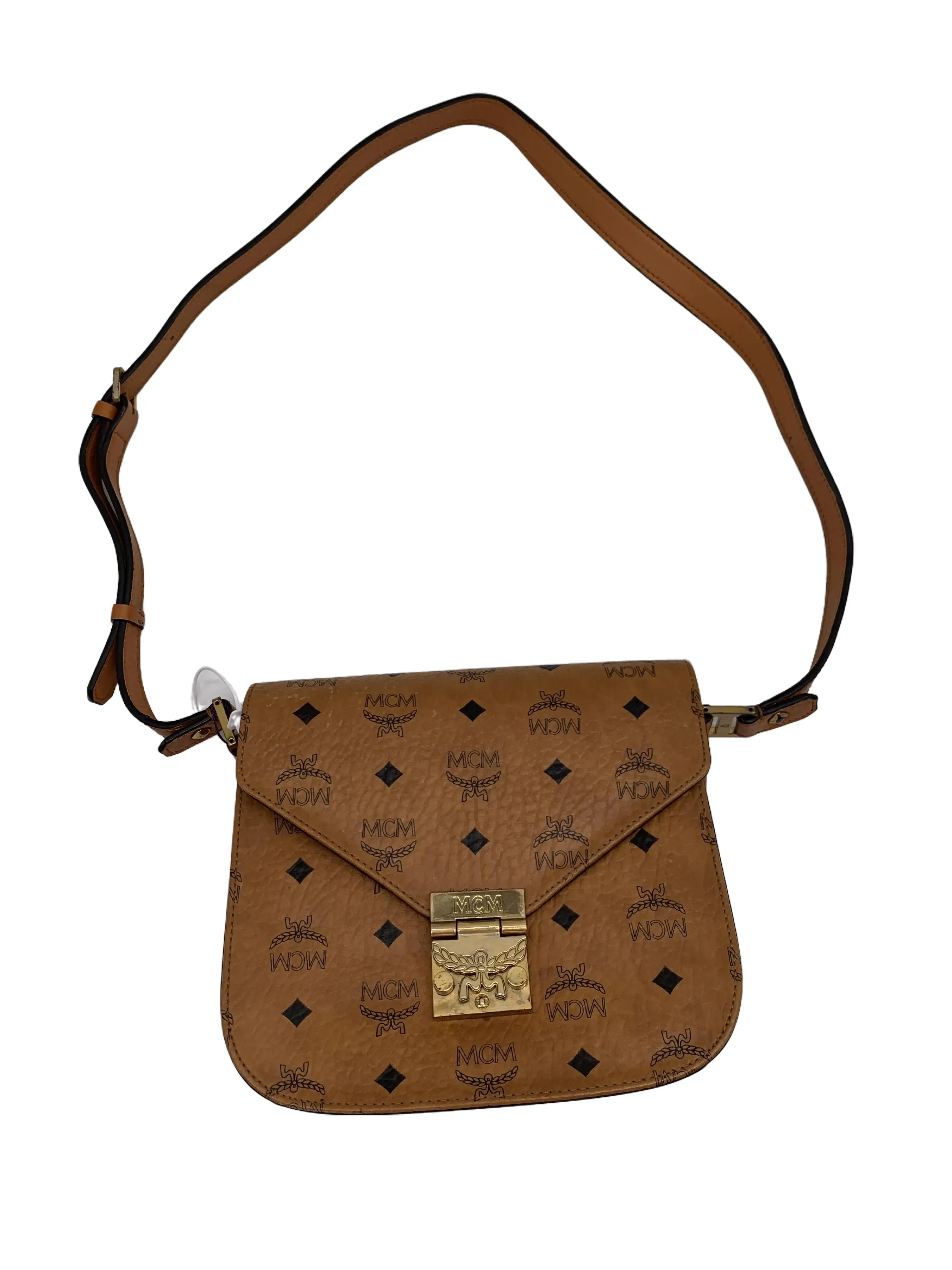 Pre-owned MCM Visetos Horseshoe Crossbody Bag/ZH03606054/6054