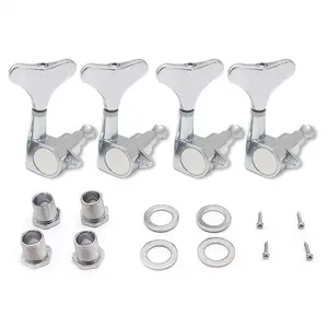 4 String Sealed Bass Guitar Tuning PegsString Tuning Keys Machine Heads Chrome