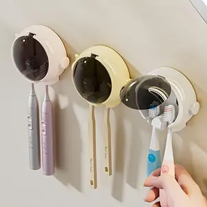 Astronaut Shaped Toothbrush Holder, Toothbrush Storage, Cute Kids Bathroom Organizer, Ideal Christmas Gift, No Need to Punch Holes, Home Use & Party Favors