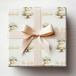 Wedding Wrapping Paper Custom Name Wedding Gift Wrap With Customized Name, Boho Wedding Wrapping Paper, Bridal Shower Gift Wrap