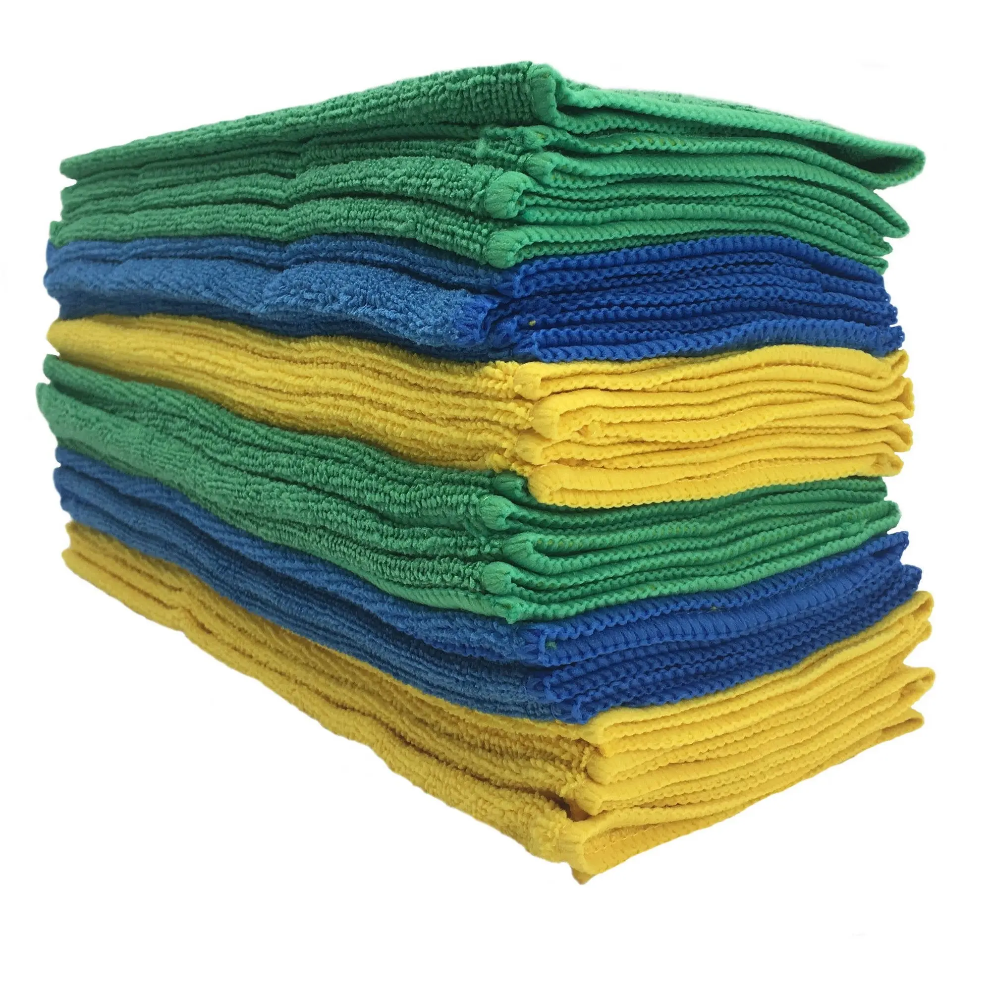 Microfiber Auto Cleaning Cloths - 16x12 in Rectangular, 1.8 lbs, Assorted Colors, Spot Clean, Modern Home Care Supplies, Pack of 24, 16 X 12 In