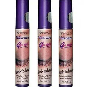 Prosa 4 IN 1 Maxi-Volume Waterproof Mascara by PROSA q tips Volumizing Lengthening Push Up bottom lashes eyeliner Professional roll elf