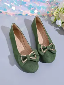 Women's Solid Color Bow Round Toe Slip-On Flat Shoes, Elegant Fashion Casual Daily Wear, Office Commute Style
