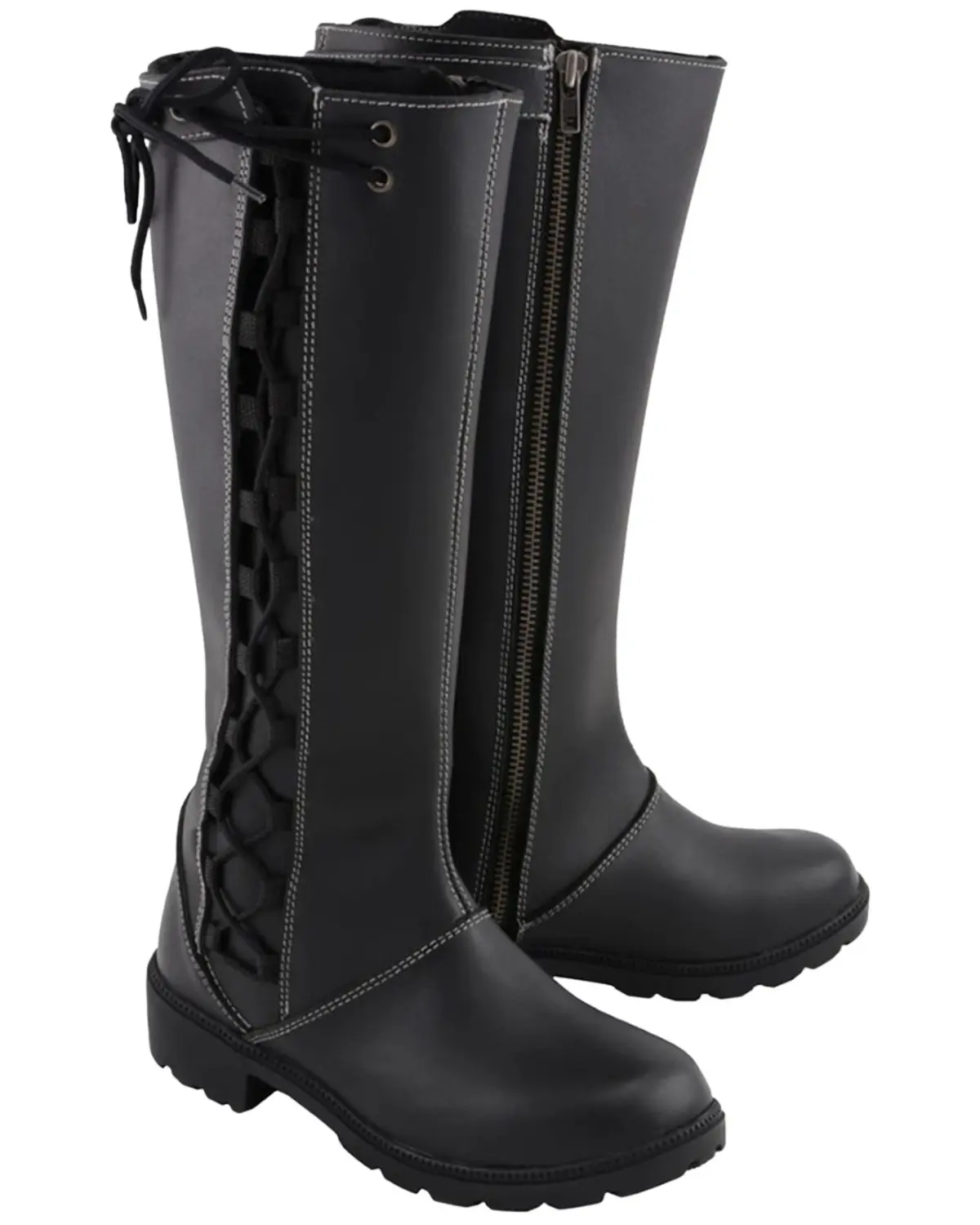 Milwaukee Leather Women's Women'S 17" Lace Side Waterproof Boot - Mbl9370