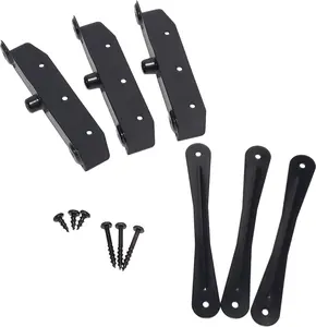 Heavy Duty Stainless Steel Louvers Hardware Kit - Black E-Coated Outdoor Shutter System for Pergolas & Privacy Screens Complete DIY Set (22 Brackets + 10 Actuators + Screws) - DHLH-02