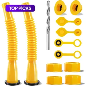 Gas Can Spout Replacement, Gas Can Nozzle, Easier To Use, for Most 1/2/5/10 Gal Oil Cans, with Gas Tank Vent Caps, Christmas Gift for Men
