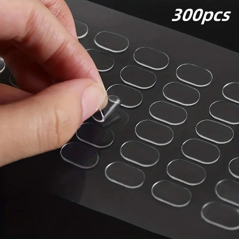 300pcs Strong Dual-Sided Tape Pads, Durable Double Sided, Multi-Functional Transparent Adhesive, Double Sided Adhesive, DIY Model Car Decoration, Party Event Supplies, Double Sided Tapes