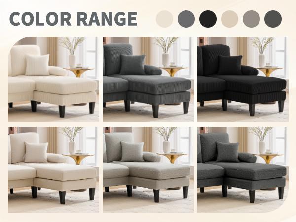 【2 Packages】98" U Shaped Couch with 18" Seat Height, Sectional Couches for Living Room, 4 Seater Couch Set with Double Chaise for Apartment, Living Room Sofas, Chenille