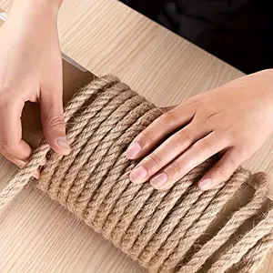 17.78cm Durable Natural Sisal Replacement Rope for Cat Scratching Posts, Tough Alternative to Sisal, DIY Claw Care Accessories, Ready to Use, Also for Jewelry Making
