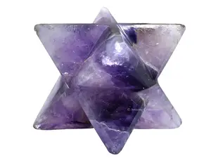 Merkaba Crystal 3D Metatrons Cube Carved Star for Energy Generator and Reiki Healing