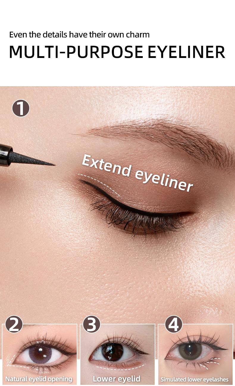 【The you】Ultra-Smooth Creamy Liquid Eyeliner | 2-in-1 Dual Tip | Weightless, Waterproof & 24H Long-Lasting
