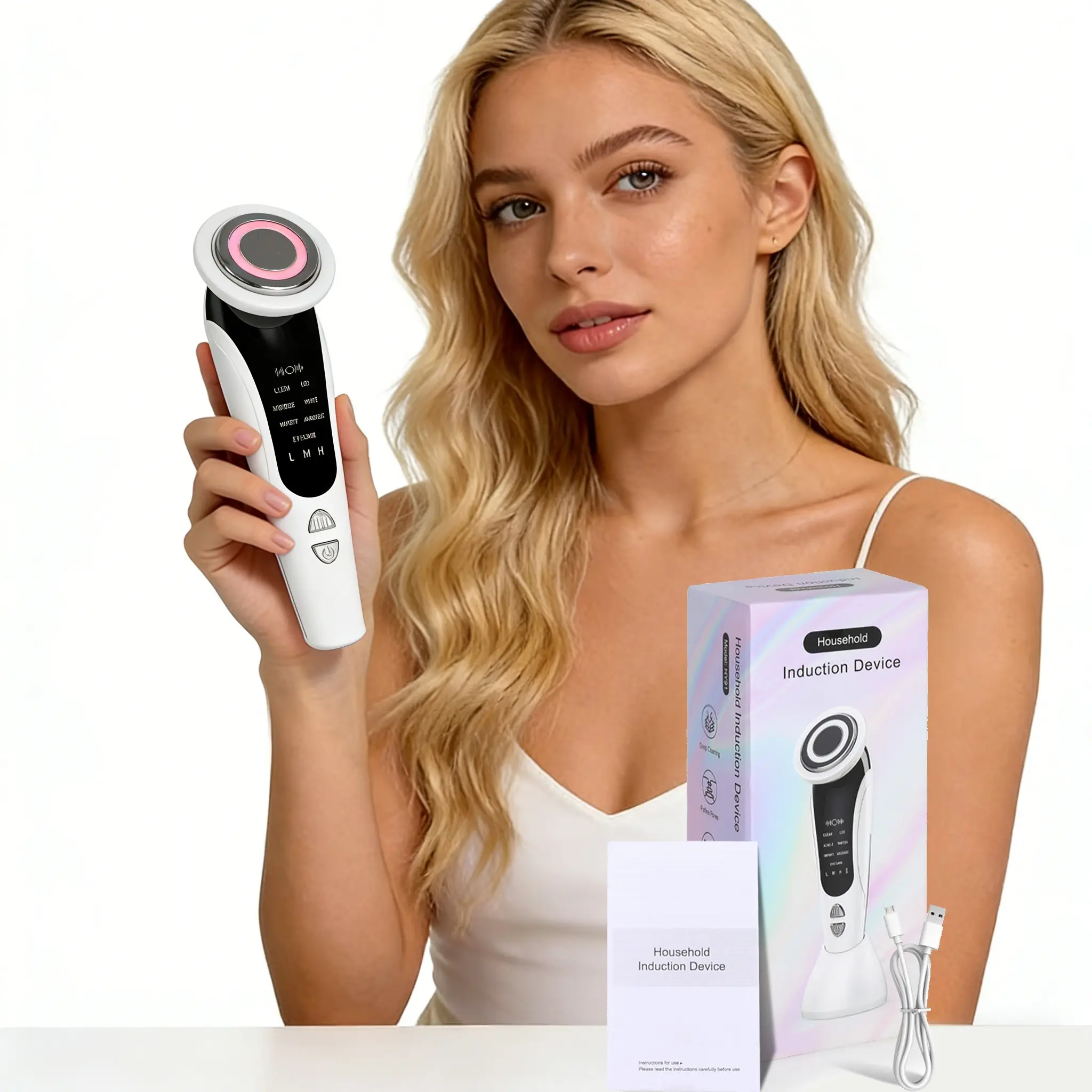 2027 New Seven-In-One Facial Beauty Instrument, USB Rechargeable, Portable Home Care, Neutral Holiday Gift, Face Massager, Travel Friendly, Durable, Facial Beauty Machine