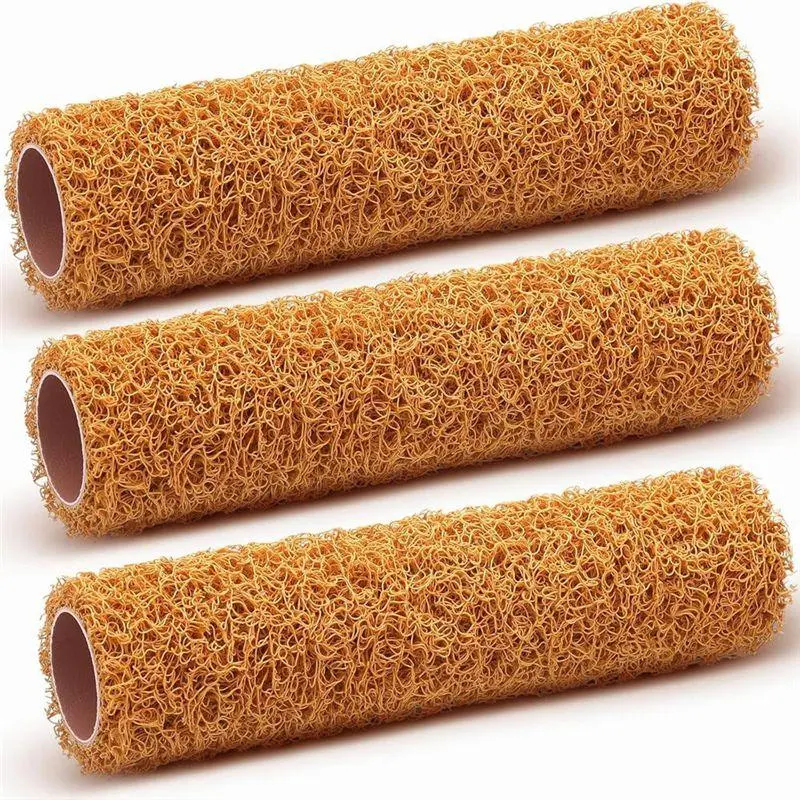 3-Piece 9 in Textured Paint Roller Set, Wall and Ceiling Decorating Accessories for Compatible Paint Applications, Home Improvement Tools for Creating Surface Patterns and DIY Interior Finishing Projects
