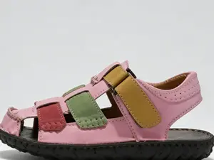 Women's Colorful Closed Toe Sandals, Adjustable Hook-and-Loop Strap Casual Sandals, Non-Slip Rubber Sole Walking Shoes slipper sport slide cloud Slim Heel Cross-Strap flop flip leather pu home Comfortable Lace-Up Sneakers Waterproof Suede Hiking flat with