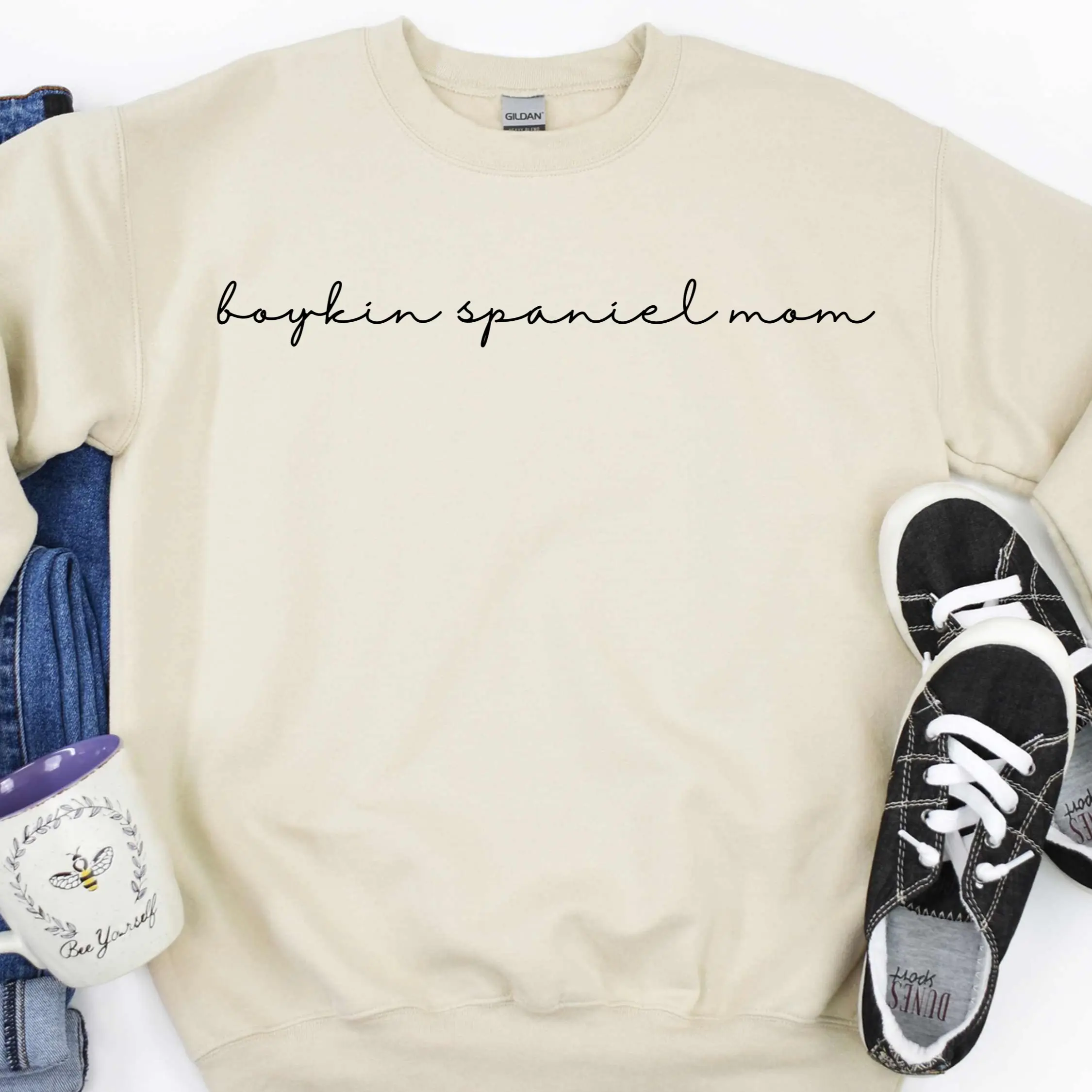 Boykin Spaniel Mom Sweatshirt, Boykin Spaniel Sweatshirt, Boykin Spaniel Lover, Boykin Spaniel Mom, Boykin Spaniel Mama, Boykin Spaniel Mom Gift, Boykin Spaniel Lover Gift Classic Fabric Dog Crewneck Comfy