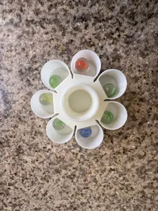 3D Printed Chick Waterer with Marbles Quail Chicken Duckling Brooder Water Dispenser Baby Poultry Feeder Accessory Bowl Dish