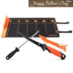 KastKing EZ Fillet Fish Fillet Mat, Anti-slip Texture With 25" Integrated Ruler, Extended Dimensions, Easy to Clean Material, Portable Storage, Fish Cutting Board Chopping Block Ceramic Knives Steel SummerVibes