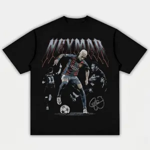 Neymar Jr Graphic T-Shirt Sweatshirt Adult and Youth, Soccer Tee, Hiphop Vibes Y2K Menswear Aesthetic Throwback Classic Big Face Celebrity Tee, Soccer 90s Style Shirt, men's clothing clothes merch, Streetwear, Gift For Him & Her
