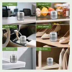 Refrigerator Deodorizer using catalytic technology no chemicals no refills no batteries.Made from stainless steel,continuously for up to 10 years and helps keep food fresher.place it in fridge,freezer,car,closet and enjoy fresher air within 24 hours