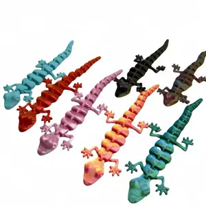 Set of 20 movable lizard figurines — 3D-printed home decor featuring vibrant lizard designs that can be freely arranged; desktop figurines and small room/office decorations; suitable as a gift for friends. Dinosaur design, Mother’s Day gift idea
