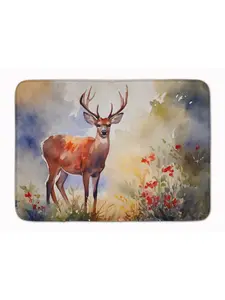 Carolines Treasures DAC2904RUG 19x27 in. Deer Memory Foam Kitchen Mat, Deer-Inspired, Animal-Inspired, Art-Themed, Cozy, Cushioned Household Rug, Deer-Inspired Kitchen Rugs, Animal-Inspired Kitchen Rugs
