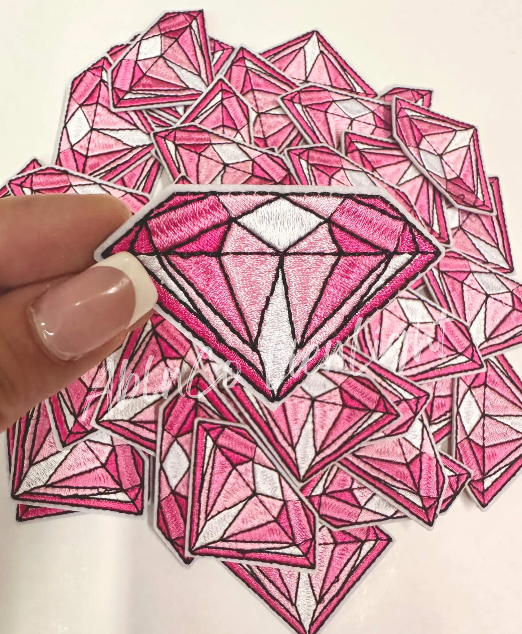 Diamond Pink Embroidery Patch
