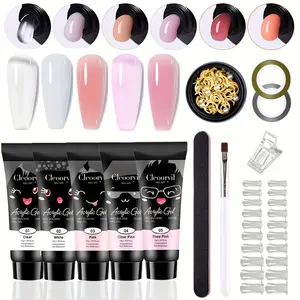 10pcs/Set 15gx3pcs Poly Gel Nail Extension Gel Nail Kit Nail Polish Kit Suitable For Beginners In Nail Art To DIY Nail Accessories With A Complete Set Of Tools