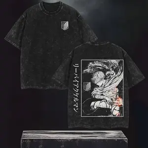 valentine shirts Levi Ackerman Anime Tshirt – Retro Vintage Washed Heavyweight Cotton Tee, Attack on Titan Merch, Anime Lover Gift, Casual Streetwear, Manga Fans Clothing, Crewneck Style, Soft Tops , Anime Gift For Boys