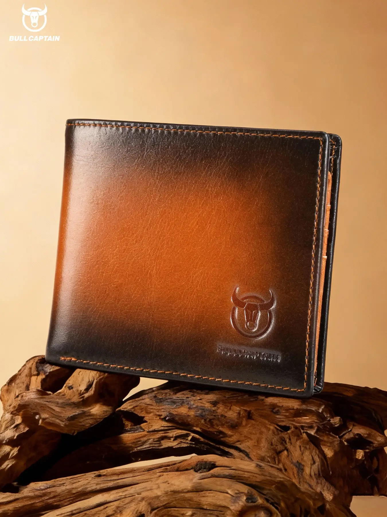 Men's Business Fashion Colorblock Leather RFID Blocking Short Wallet, Genuine Leather Wallet, Business Style Wallet, Casual Trendy Cowhide Bifold Wallet for Work & Daily Use, Perfect for Men for Birthday Gift, Leather Rfid Wallets