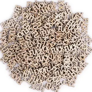 Wooden Fucks 200PCS, Bag of Fuck to Give DIY Jar of Fucks Mini Unfinished Wood Fuck Letters Funny Little Gift for Office Anniversary Birthday Valentines Day