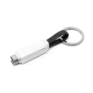 Portable Charging Cable Mini Keychain Magnetic Type C Cord Pd 60W Fast Charging Data Sync Short 16Cm Cable for iPhone Android Mobile Phones and Laptops Daily Carry and Outdoor Use
