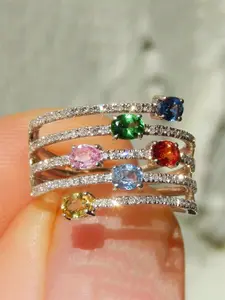 1 PC Retro Style Cubic Zirconia Sparkling Zircon Inlay Ring For Women For Wedding Engagement Party Jewelry Valentine's Day Gift