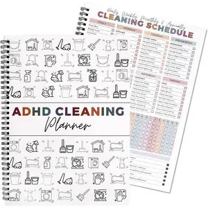 Cleaning Planner for Adults and Teens Adhd Cleaning and Organizing Planner Cleaning Schedule and Checklist Notebook List Daily Weekly Monthly for Home Chore Chart Adhd Daily Planner