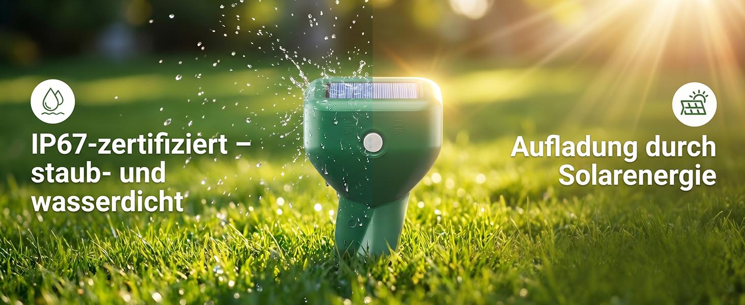 4/6/8 Pack Waterproof Solar-Powered Ultrasonic Pest Deterrent for Outdoor Yd, Lawn & Garden - Repels Mole, Snake, Gopher, Vole, Rabbit, Skunk & More, Animal Deterrence, Multiple Packs