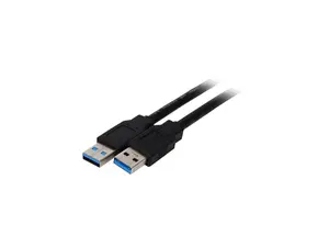 Nippon Labs USB3-3MM-BK-2P 3 ft. Black USB 3.0 A Male to A Male Cable, 2 Packs