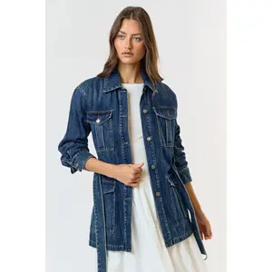 Belted Denim Jacket