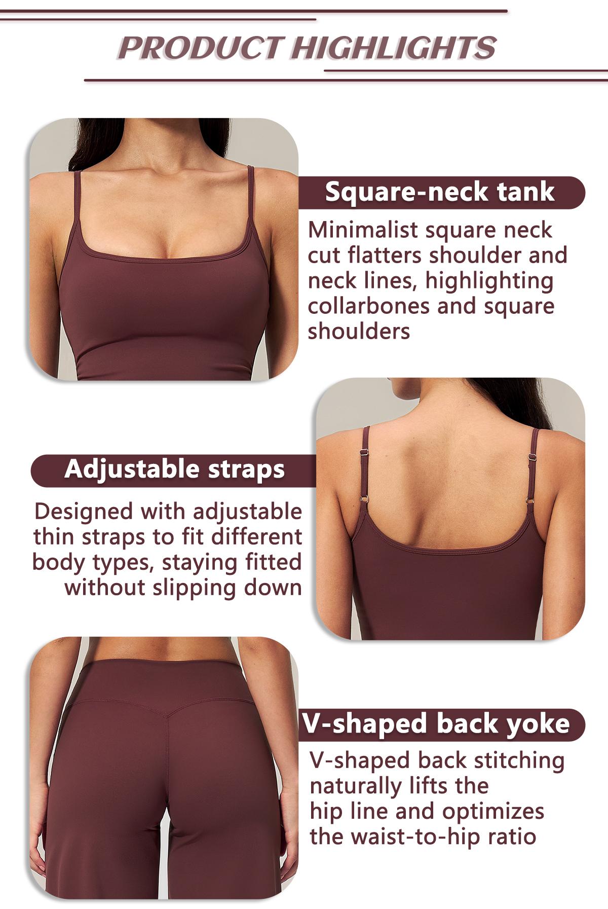 TIMEOFF Women's 2‑Piece Adjustable Strap Workout Set - V‑Shape Back Cami & High Waist Cropped Wide Leg Capris, Stretchy Breathable Fabric, 5 Colors | Waist Shaping, Tummy Control, Non‑Restrictive Fit | Ideal for Yoga, Casual Wear & Daily Loungewear