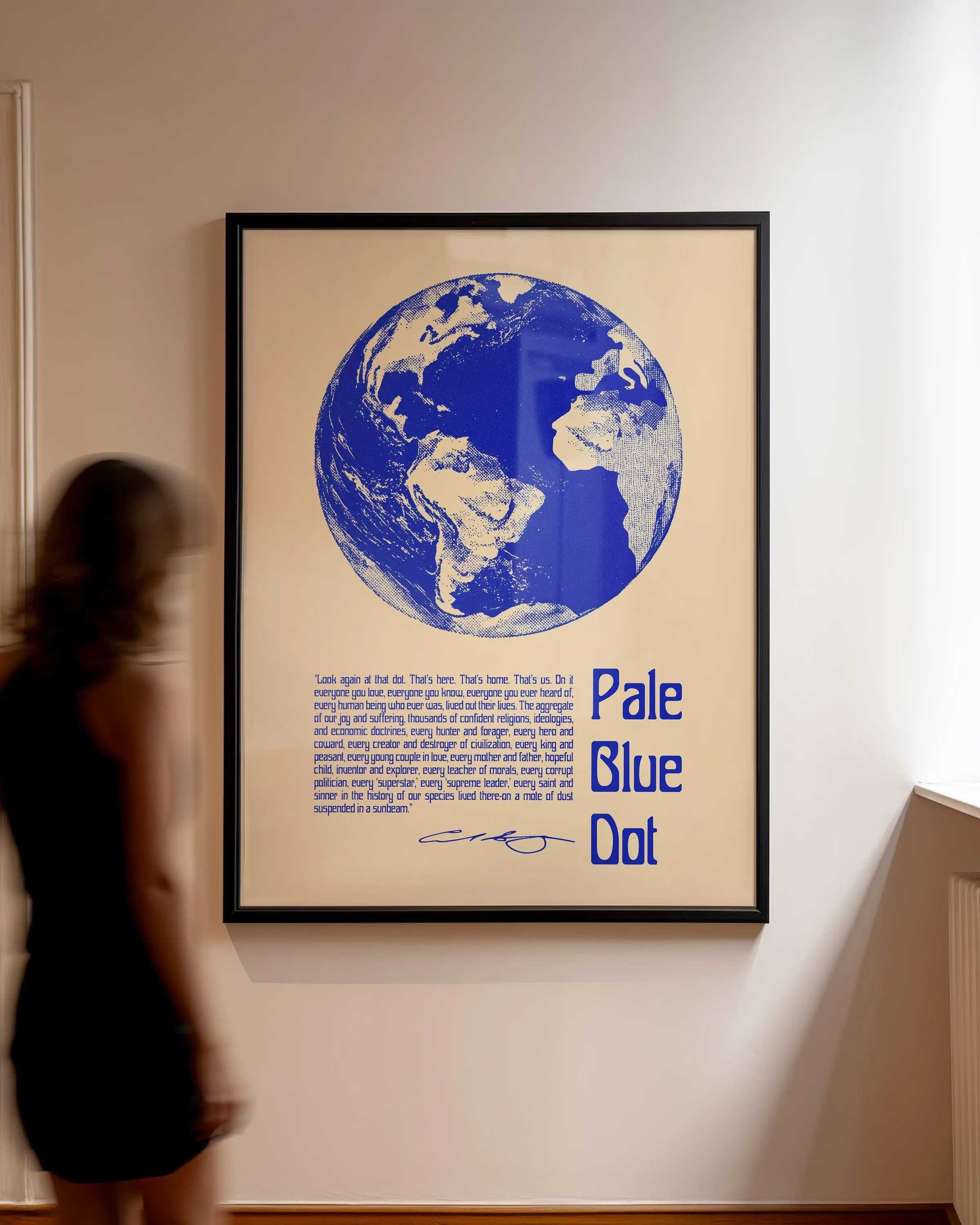 [Sale Up To 50%][No frame, Free Ship] Pale Blue Dot, Vintage Inspired Earth Poster Print, Science Poster