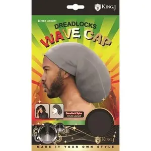 King J Dreadlocks Wave Cap Black